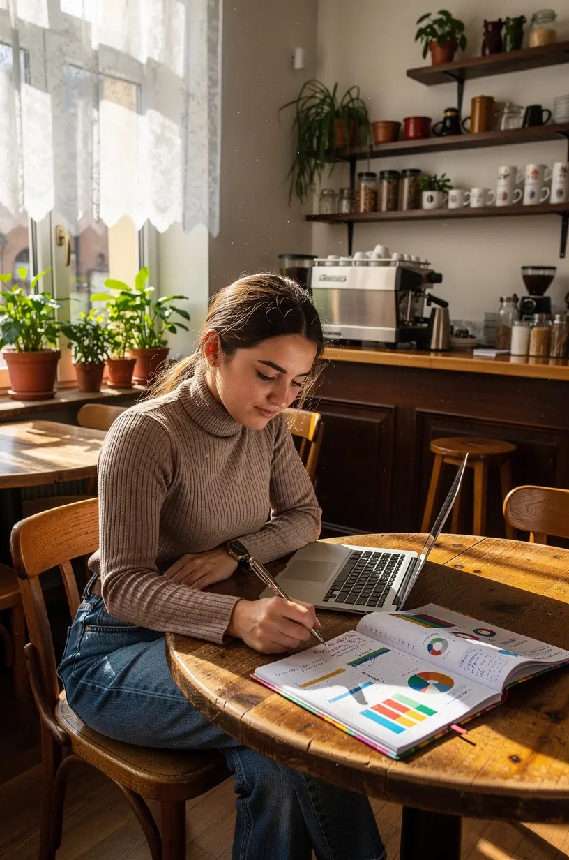 Személyes pénzügyi napló, amelyben jól látható a napi kiadások és megtakarítások dokumentálása.